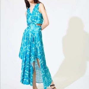 Maje Cutout-waist Maxi Dress